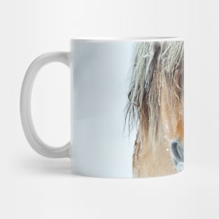 Shaggy Horse In Winter Mug